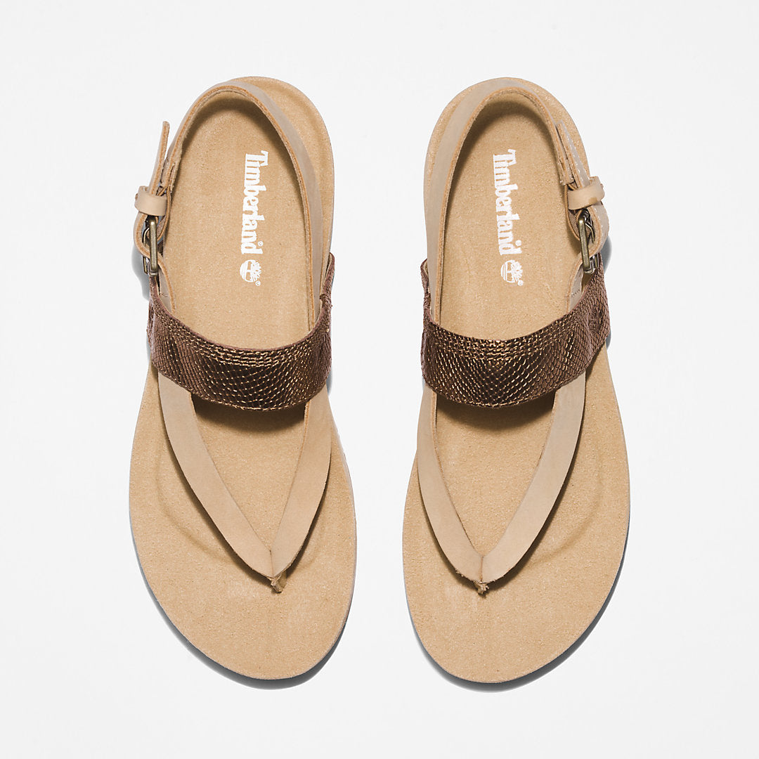 Timberland Womens Malibu Beach Flip-Flop Sandal for Women in Beige