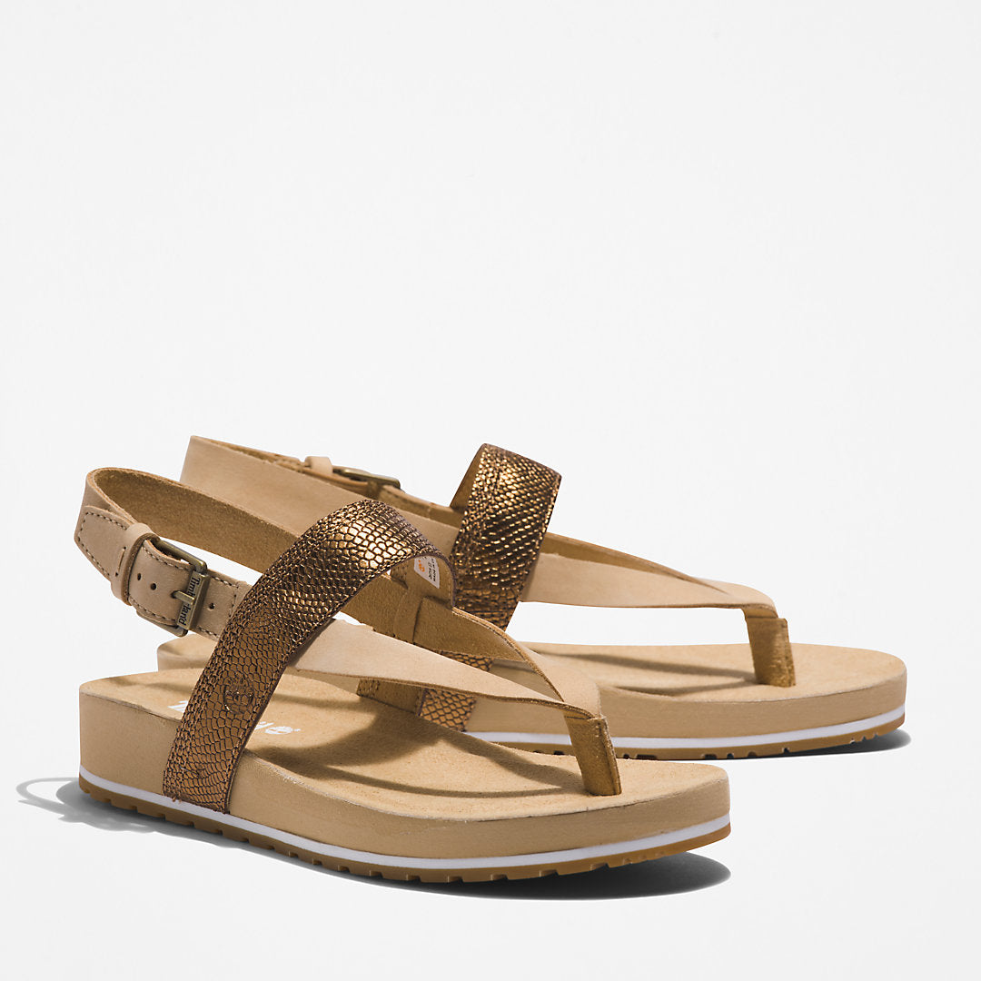 Timberland Womens Malibu Beach Flip-Flop Sandal for Women in Beige