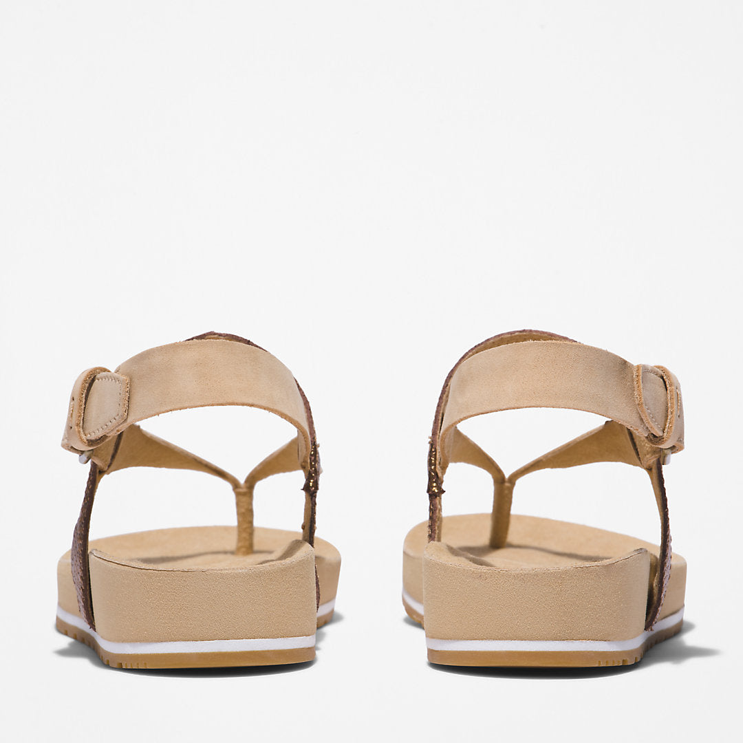 Timberland Womens Malibu Beach Flip-Flop Sandal for Women in Beige
