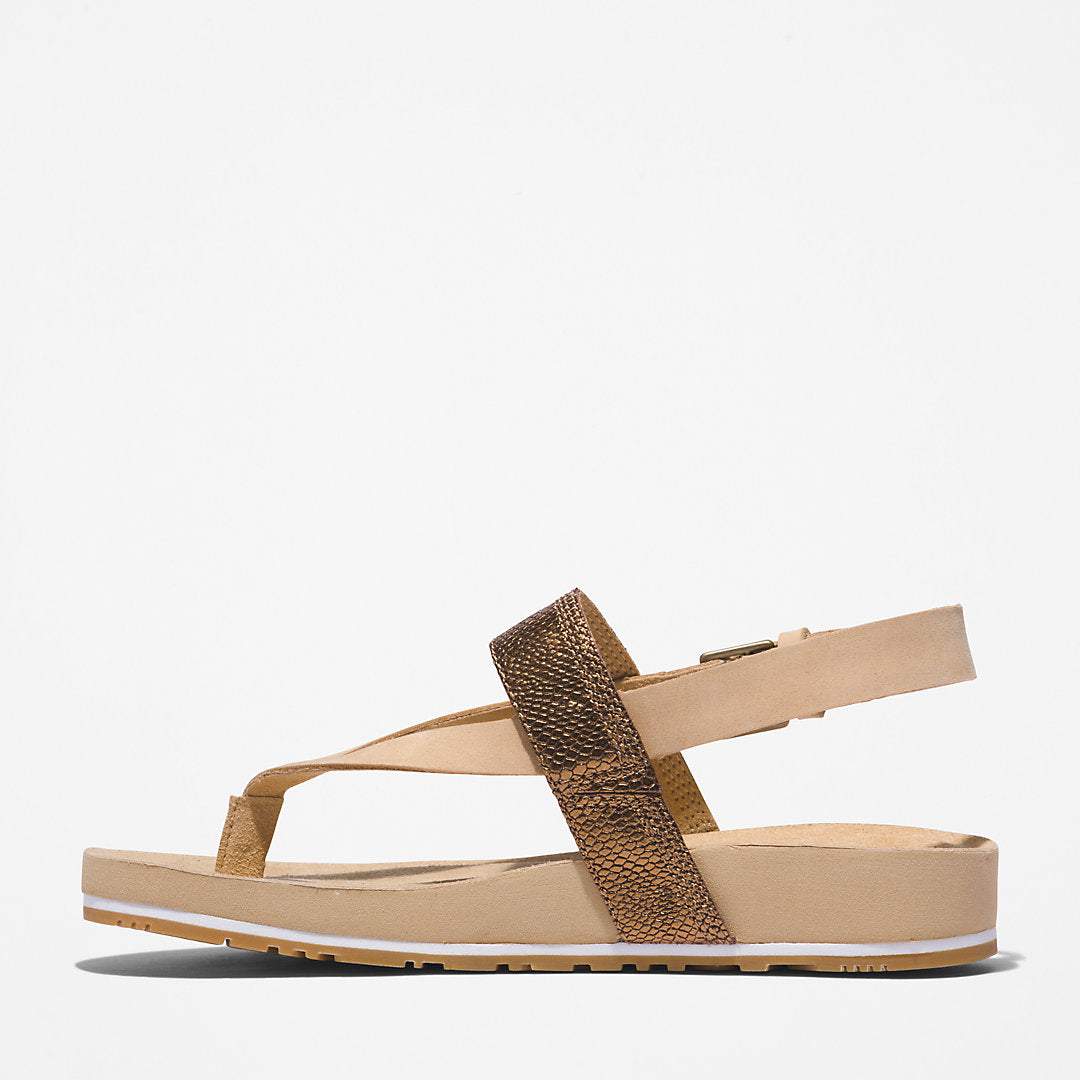 Timberland Womens Malibu Beach Flip-Flop Sandal for Women in Beige
