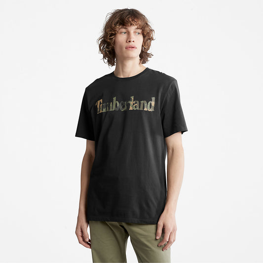 Timberland Mens Camo-Logo T-Shirt for Men in Black