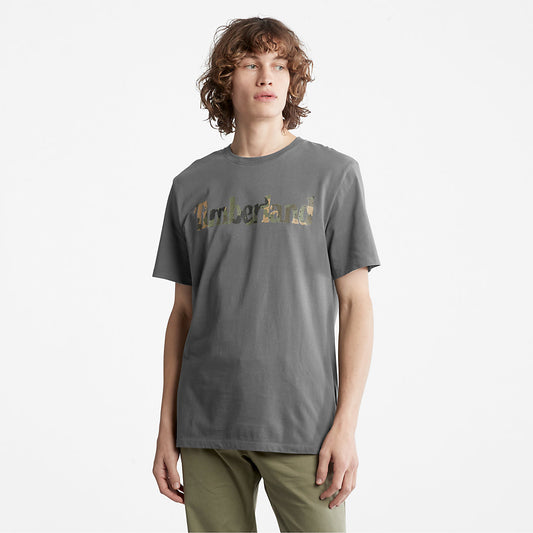 Timberland Mens Camo-Logo T-Shirt for Men in Grey
