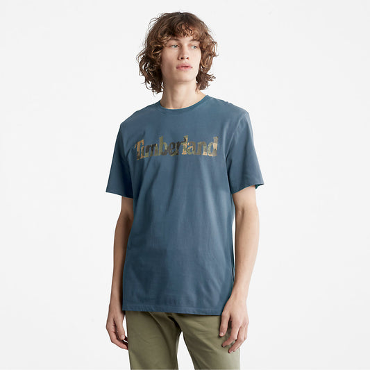 Timberland Mens Camo-Logo T-Shirt for Men in Blue