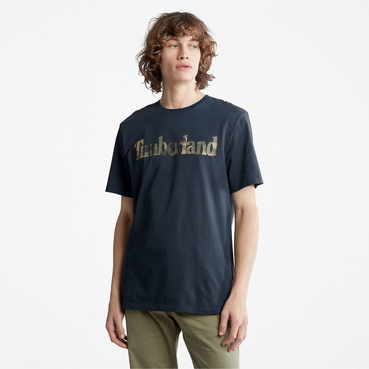 Timberland Mens Camo-Logo T-Shirt for Men in Navy