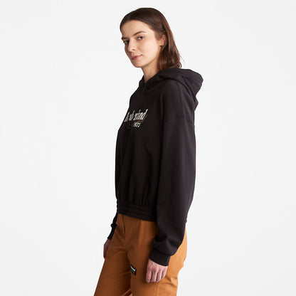 Timberland Womens Established 1973 Logo Hoodie for Women in Black