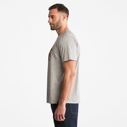 Timberland Mens Timberland PRO® Textured Graphic T-Shirt for Men in Grey