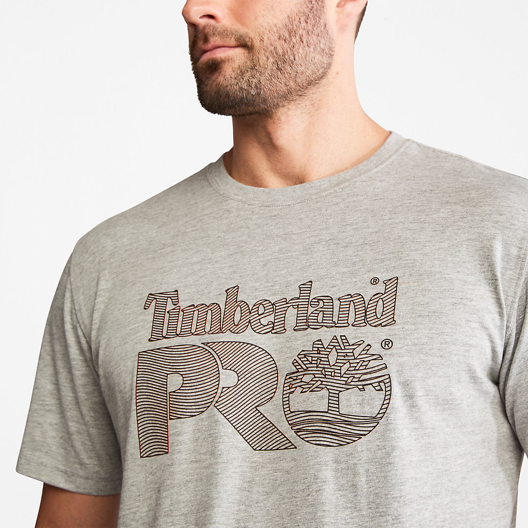 Timberland Mens Timberland PRO® Textured Graphic T-Shirt for Men in Grey