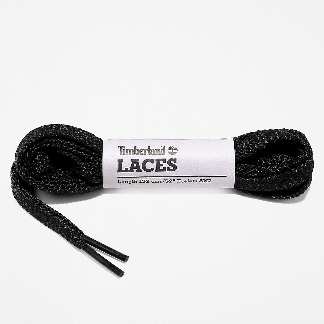 Timberland Mens 132cm/52” Flat Replacement Laces in Black